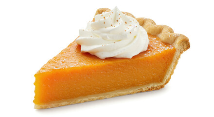 Delicious Sweet Potato Pie Slice with Whipped Cream 3.