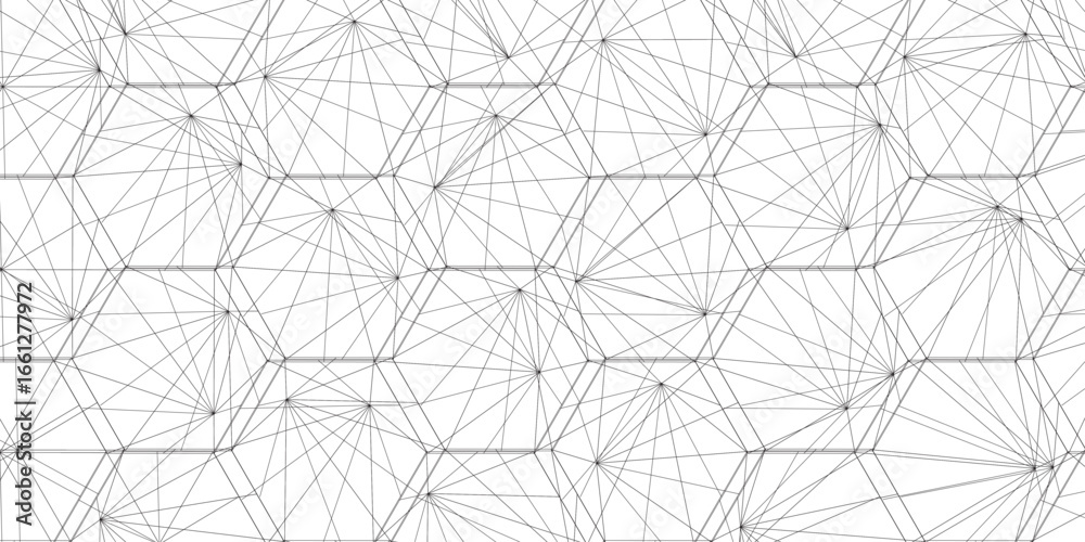 Wall mural abstract of simple gray line triangle pattern geometric background .white background creative and ge