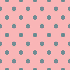 Pink gray polka dot seamless pattern vector