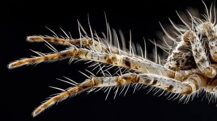 Spider leg detail extreme closeup