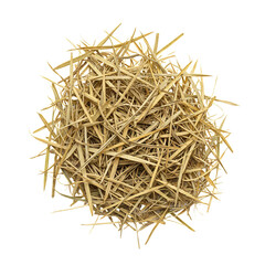 Fototapeta premium Cut Dry grass isolated on white transparent background, PNG 