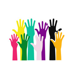 colorful up hand background, illustration vector template