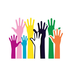colorful up hand background, illustration vector template