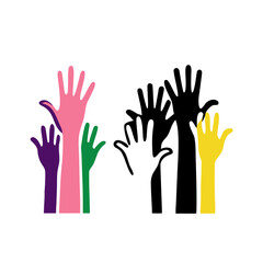 colorful up hand background, illustration vector template