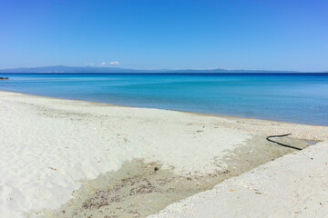 Obraz premium Kassandra coastline near town of Kallithea, Chalkidiki, Greece