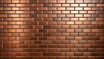 Copper brick wall pattern