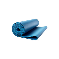Rolled-Up Blue Exercise Mat for Yoga, Fitness, and Pilates