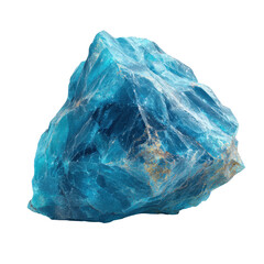 Fototapeta premium A striking blue stone, isolated on transparent background