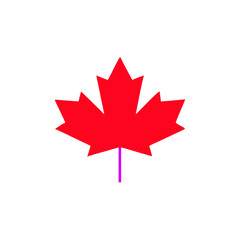 Maple leaf vector icon, Canadian Maple leaf Logo isolated o white