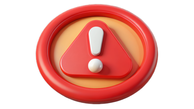 exclamation, icon, button, sign, symbol, mark, warning, attention, web, danger, alert, error, illustration, 3d, point, vector, information, design, caution, computer, round, internet, red, exclamation