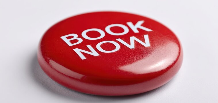 The vibrant red button encouraging immediate booking for services online.
