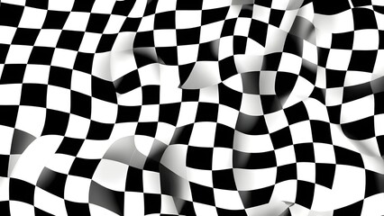 Obraz premium Warped checkerboard optical illusion pattern