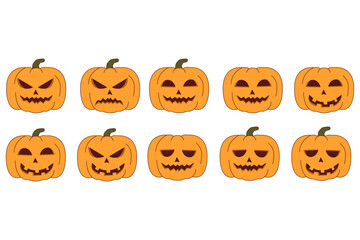 Cartoon Pumpkin Head Halloween Illustration