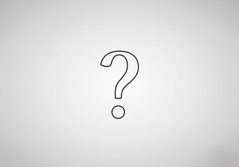 Fototapeta premium Minimalist Question Mark Icon.