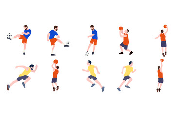 Flat Sport Man Vector Illustration