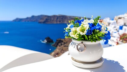 Ocean view flowers arrangement