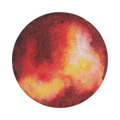 Obraz premium Watercolor Abstract Planet Illustration.