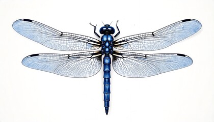 Dragonfly isolated studio shot