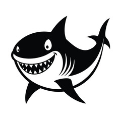 Fototapeta premium Shark Giving A Friendly Grin Illustration