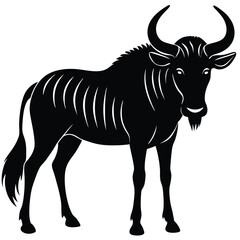 wildebeest vector
