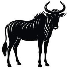 wildebeest vector