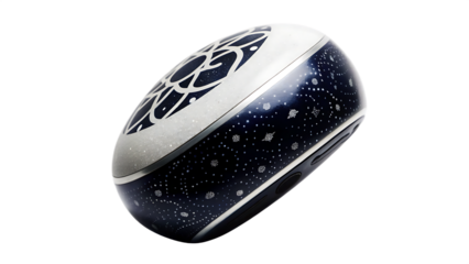 Futuristic Orb with Celestial Star Pattern and Geometric Design sphere technology isolated on a transparent background