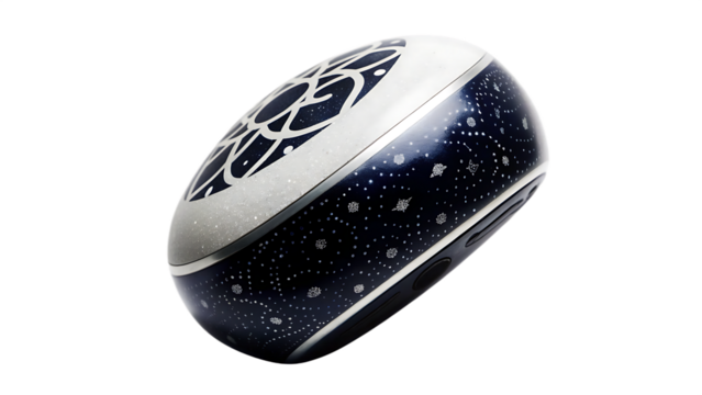 Futuristic Orb with Celestial Star Pattern and Geometric Design sphere technology isolated on a transparent background