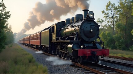 Obraz premium old steam locomotive