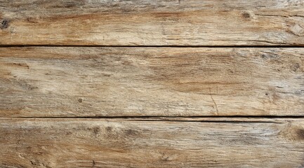 Fototapeta premium Close-up view of weathered, light brown wooden planks