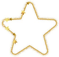 Obraz premium 5-point Gold Star