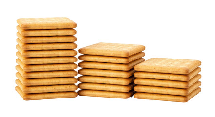Isolated Pile of Crackers