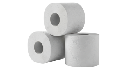 Isolated Toilet Paper Rolls