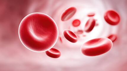 Red blood cell close up showing brain infarction risk with detailed cellular structure in medical concept image