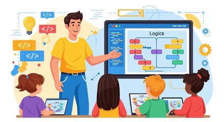 Engaging coding lessons for young minds: interactive programming classroom
