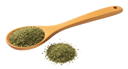 Isolated Dried Oregano with Spoon