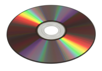 Isolated Compact Disc (CD/DVD) with Holographic Rainbow Reflection