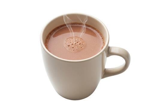 Isolated Steaming Mug of Hot Chocolate or Cocoa Drink