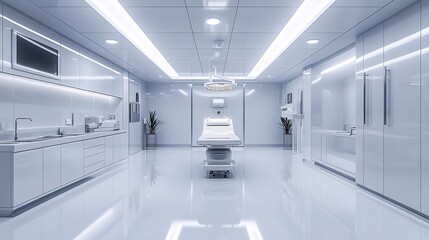 Obraz premium Futuristic operating room with modern medical equipment