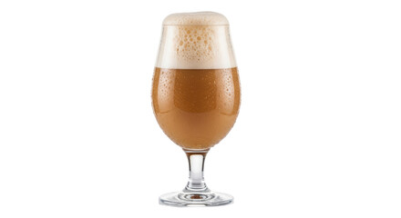 Isolated glass of Belgian wheat beer