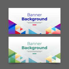 Naklejka premium Gradient geometric shape banner background
