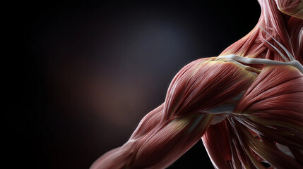 Detailed Anatomical Musculature in Soft Lighting
