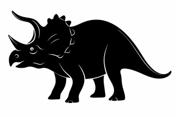 Fototapeta premium Triceratops Dinosaur Silhouette