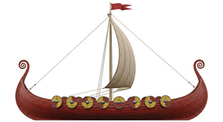 Isolated Viking Ship