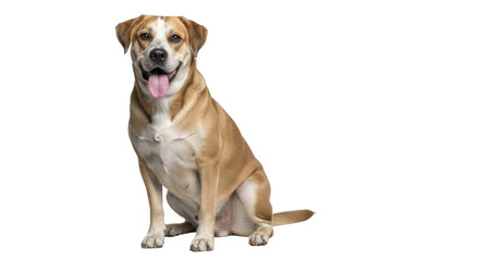 Isolated Tan Dog Smiling