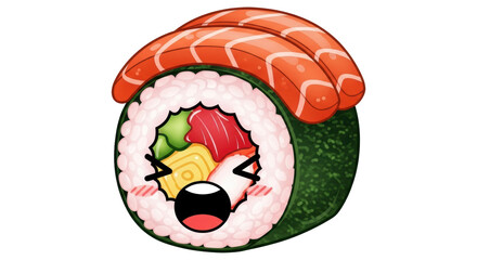 Isolated Kawaii Sushi