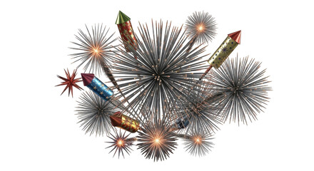 Fototapeta premium Isolated Fireworks Display