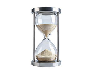 Classic hourglass with sand flowing inside