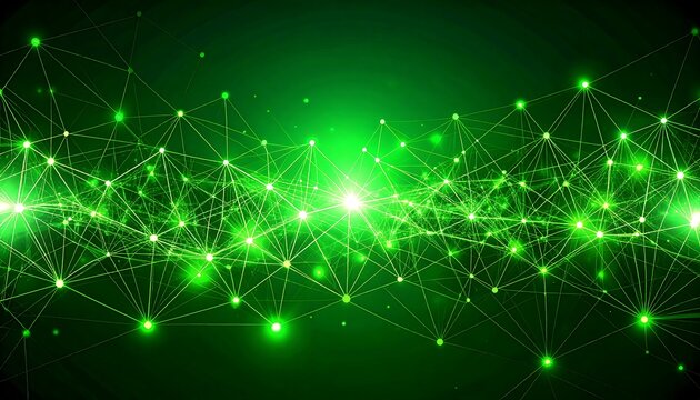 Green Network Data Flow Abstract Background