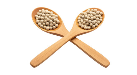 Isolated White peppercorns