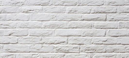 The textured white brick wall in a contemporary interior setting.